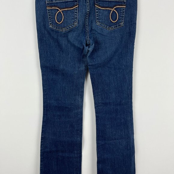 Bongo Jeans Women's SIze 7 Blue 80% Cotton Low Rise 8in Flared Inseam 32in - Picture 4 of 7